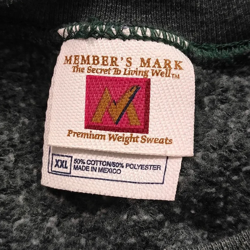 Vintage Members Mark Pullover Heather Green Sweatshirt Mens XXL